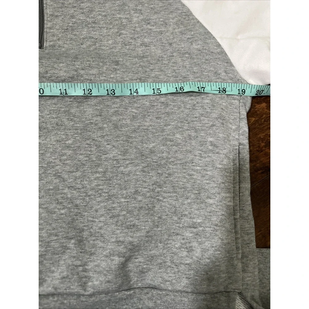 Nike‎ Quarter Zip Women S Grey Colorblock Dri-FIT Sweatshirt Relaxed Mock Terry